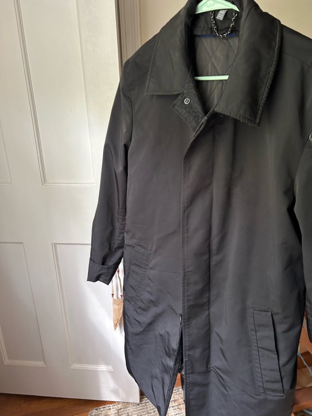 Classic Black Mens Trench Coat
